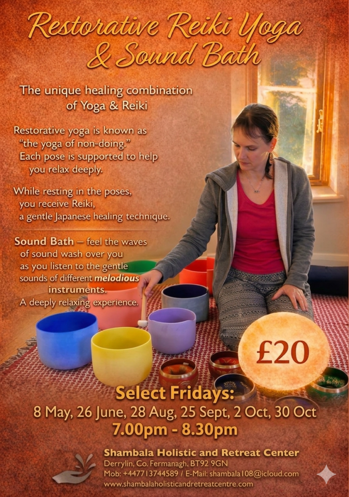 restorative reiki yoga poster